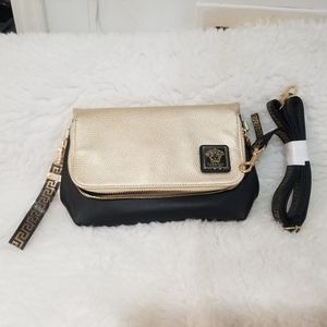 Versace Crossbody Bag Medusa Logo Mini Purse Clutch Chic Vegan Wristlet NEW